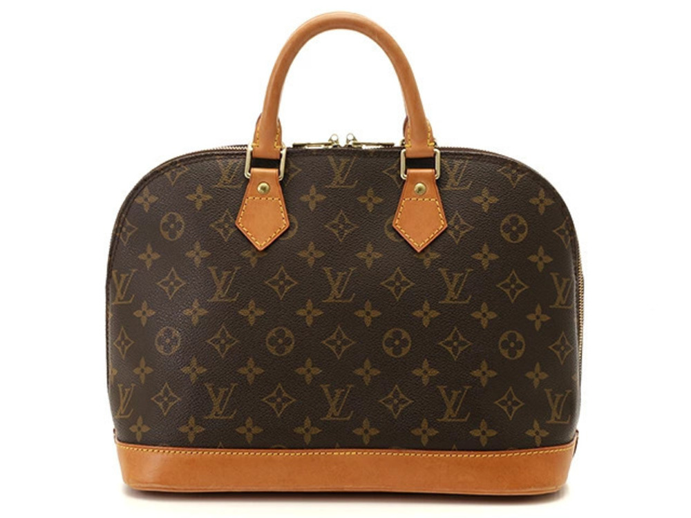 LOUIS VUITTON Alma Monogram Leather Brown